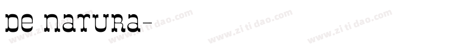 de natura字体转换
